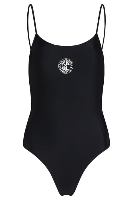 ATHLEISURE LOGO 1 PC SWIM SUIT BLACK 1