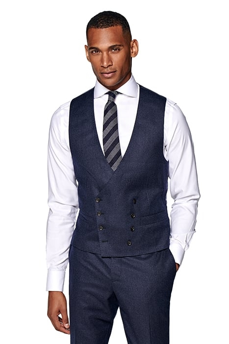 MID BLUE THREE-PIECE LAZIO SUIT MID BLUE 4