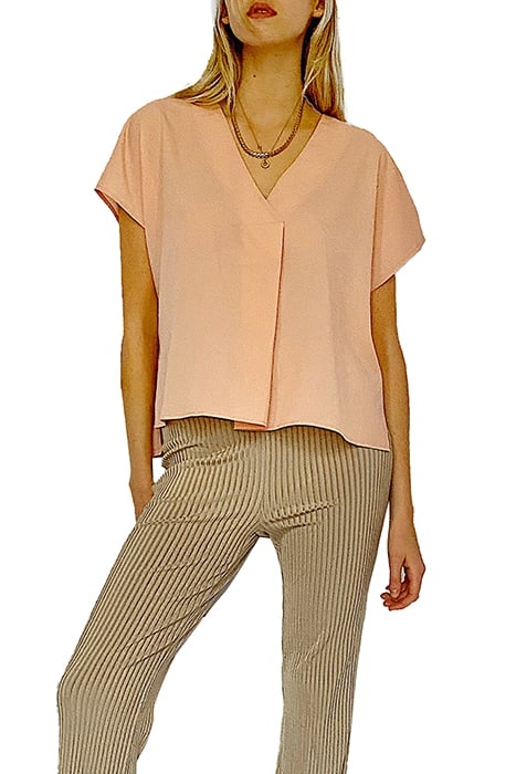 CREPE LIGHT S/S V NK TOP 1