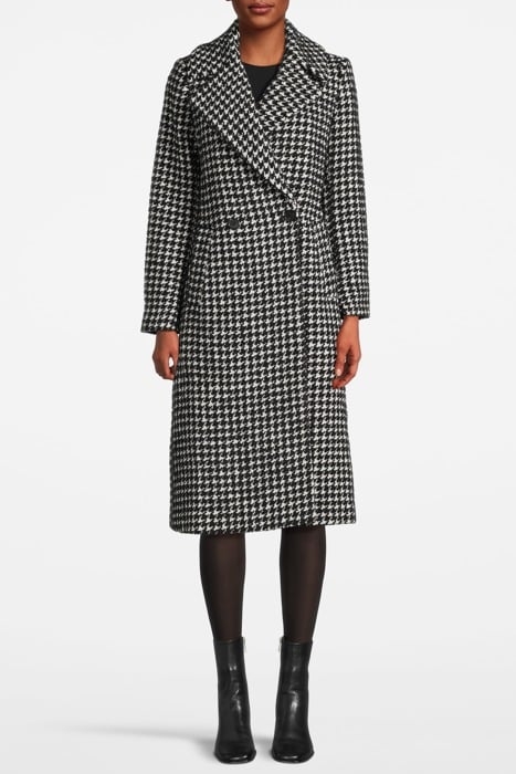 CELIA DOUBLE BREASTED COAT MONOCHROME 1