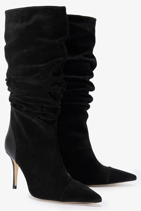 SUEDE KNEE HIGH BOOT BLACK 2
