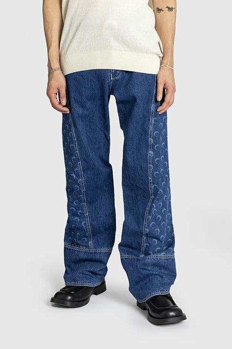 MARINE SERRE – DEADSTOCK DENIM BAGGY PANTS BLUE 1