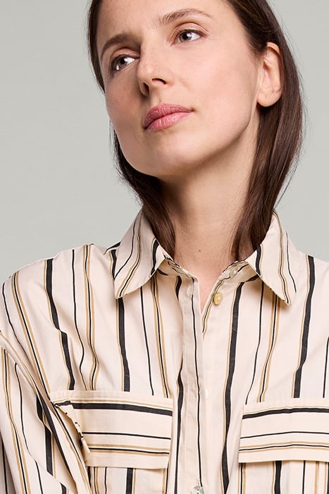 BLOUSE STRIPE POPLIN IVORY 6