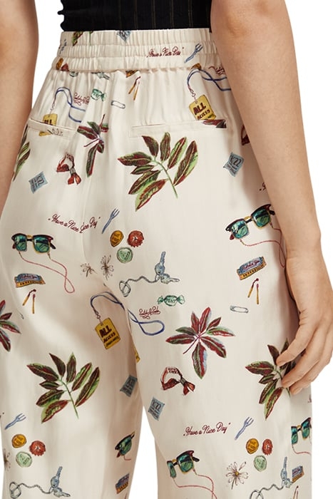 GIA - PRINTED MID RISE WIDE LEG PANTS FESTIVAL TRINKET 7