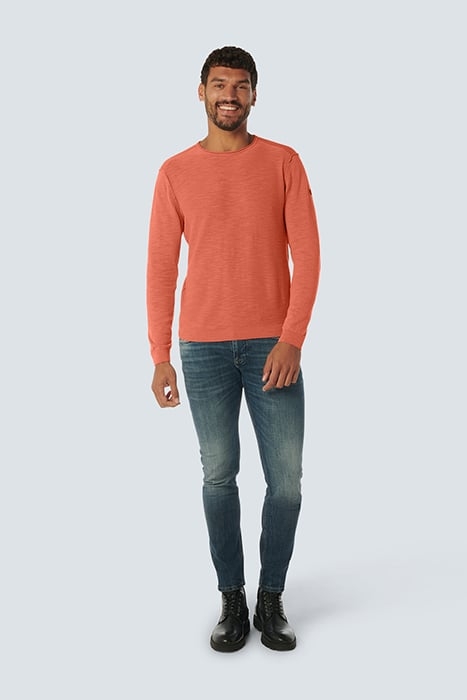 PULLOVER CREWNECK GARMENT DYED + STONE WASHED MELON 3