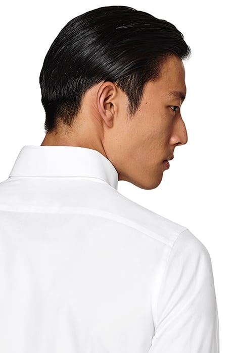 WHITE CLASSIC COLLAR ONE PIECE SLIM FIT SHIRT WHITE 5