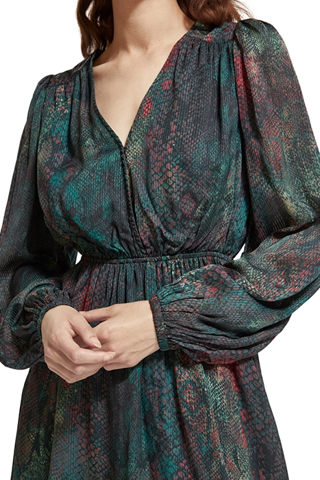 BALLOON SLEEVE MINI DRESS SNAKE 6