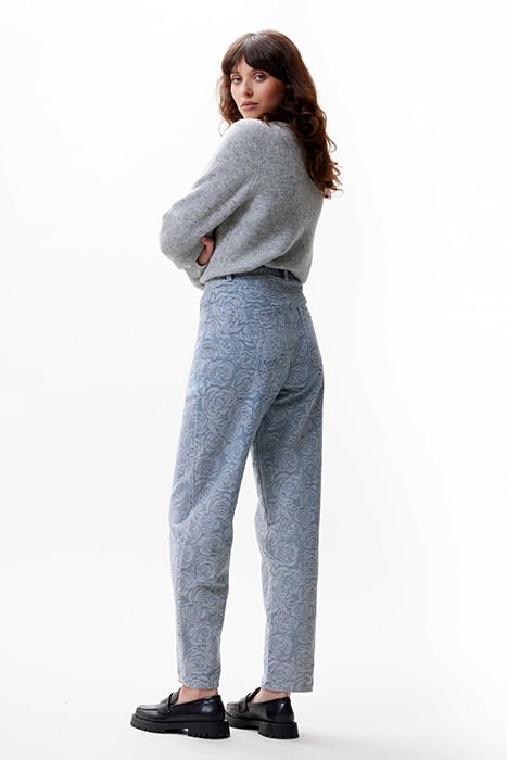 BARREL FIT JACQUARD JEANS BLUE 3