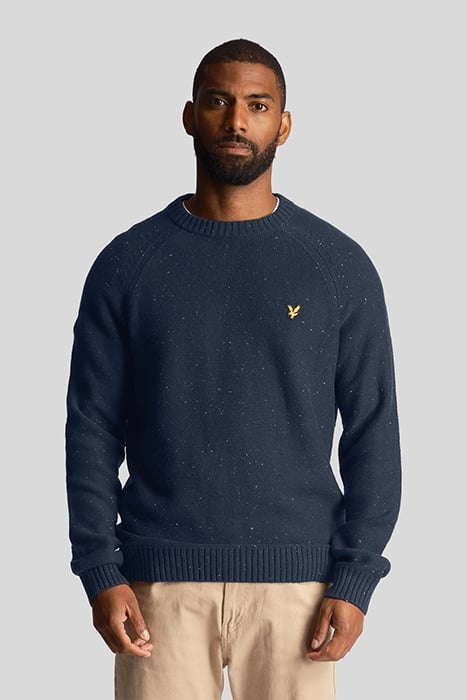 RAGLAN DONEGAL CREW NECK MUDDY NAVY 1