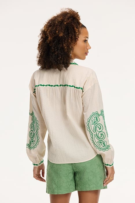 LADIES ELODIE BLOUSE SEERSUCKER KIT WHITE 2