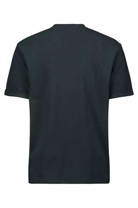 T-SHIRT CREWNECK SOLID JACQUARD DARK STEEL 2