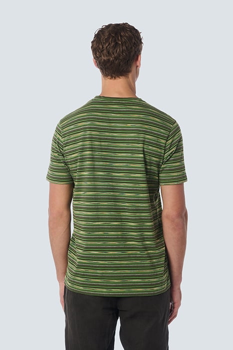 T-SHIRT CREWNECK MULTI COLOURED STRIPES GREEN 2