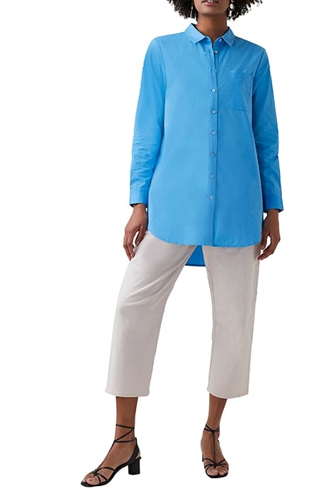 CRISP COTTON OVERSIZED SHIRT BLUE 1