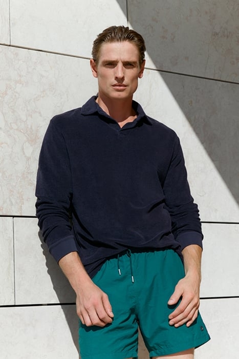 HUDSON-STRIPE | SWIM SHORTS PINE GREEN 2