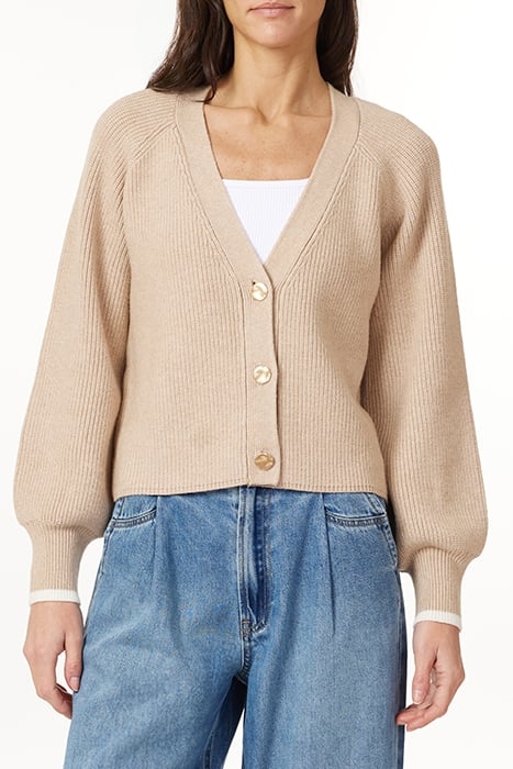 SWEATER CARDIGAN OATMEAL HEATHER 1