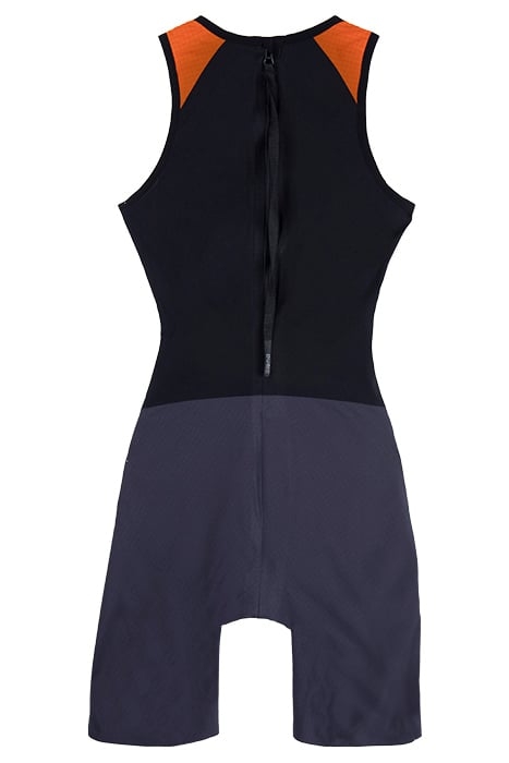 W ZIPPED TRISUIT TRI POLY C DARK_GREY,BLACK,ORANGE 2