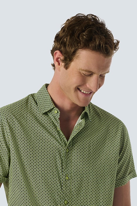 SHIRT SHORT SLEEVE ALLOVER PRINTED LIME 6