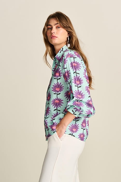 BLOUSE - VIOLET FLOWER AQUA 3