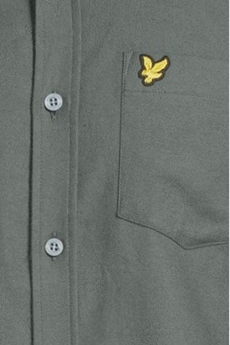 PLAIN FLANNEL SHIRT DEEP GREEN 5