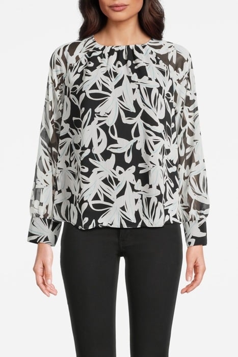 S.OLIVER BLOUSES GREY/BLACK 1