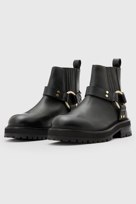 MADDIE BIKER BOOT BLACK/WARM BRASS 1