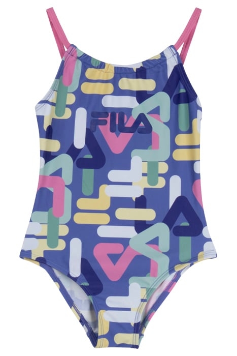 SINAH SWIMSUIT AOP BLEACHED DENIM LETTER AOP 1