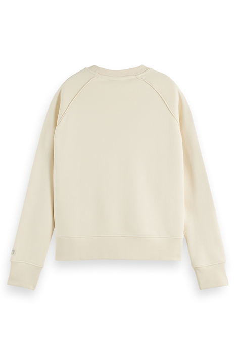 RELAXED-FIT RAGLAN CREW-NECK SWEAT WITH ARTWORK VANILLA 5