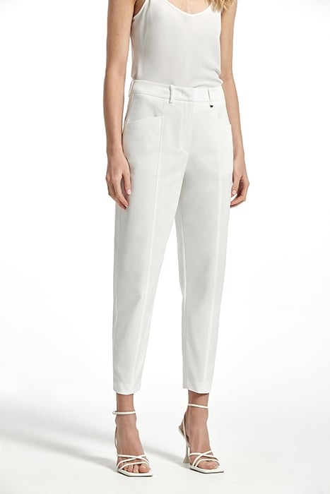 STRETCH COTTON GEJON TROUSERS WHITE 1