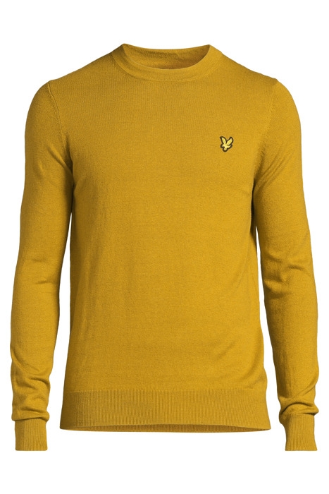 COTTON MERINO CREW NECK JUMPER ELLANESS GOLD 3