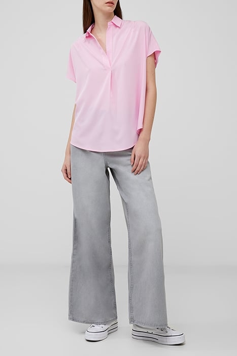 FRENCH CONNECTION CREPE LIGHT S/LESS POPOVER POPOVER SHIRT S 3