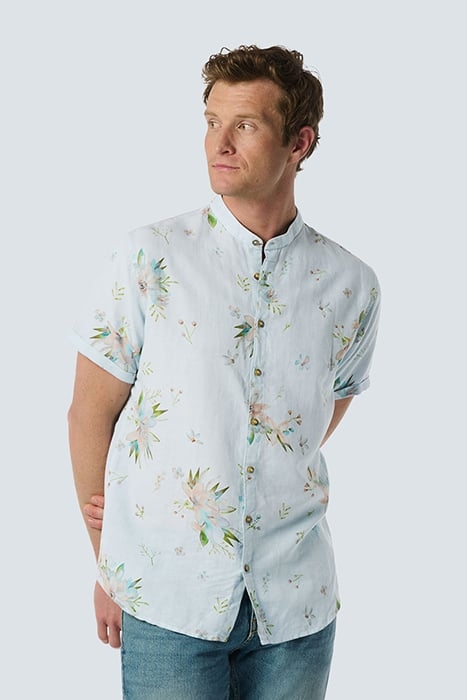 SHIRT SHORT SLEEVE ALLOVER PRINTED WITH LINEN SKY 1