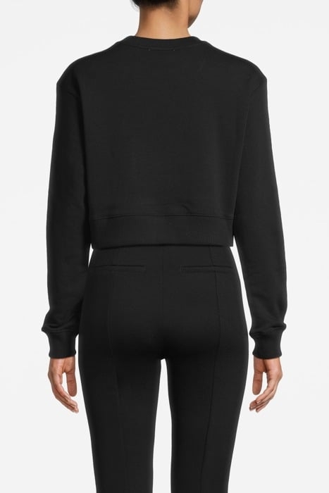 PEACE & LOVE LOGO CROPPED SWEATSHIRT BLACK 2