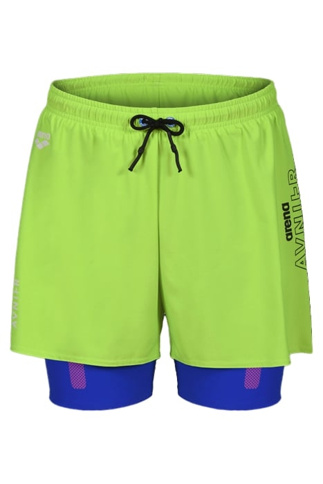 ARENA AVNIER JAMMER+SHORT LEAF-NEON BLUE 1