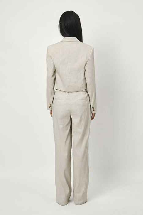 ACEDIA CROPPED LINEN BLAZER WHISPER CHALK 2