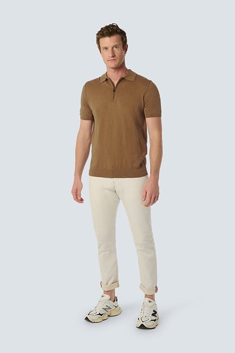 PULLOVER SHORT SLEEVE POLO BROWN 3