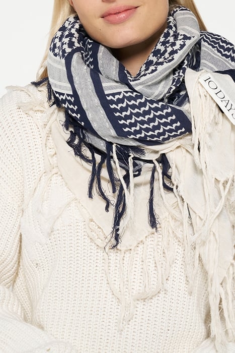 SCARF CHECK NIGHT SKY 2