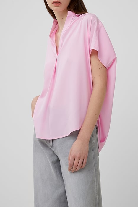 FRENCH CONNECTION CREPE LIGHT S/LESS POPOVER POPOVER SHIRT S 1