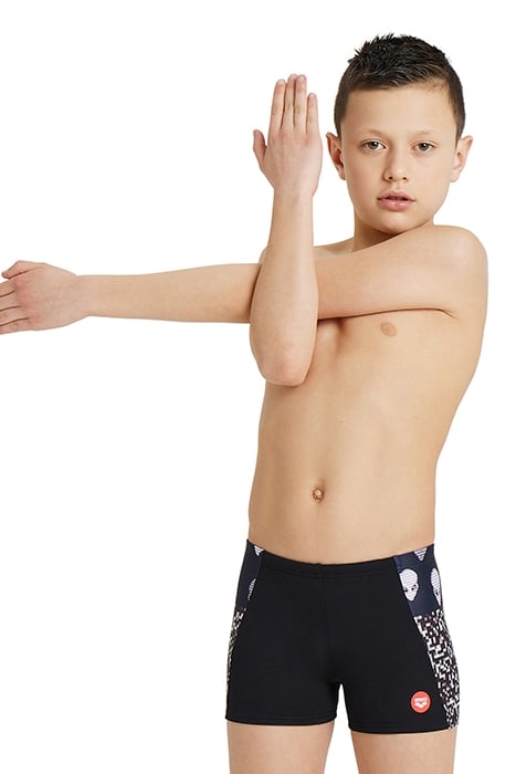 BOY'S CRAZY ARENA SWIM SHORT PLACEMENT BLACK-BLACK MULTI 1