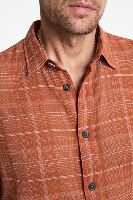 OVER SHIRT WITH STRAIGHT BOTTOM HEM HOR BURNT CLAY 3