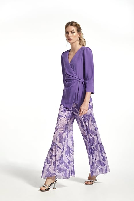 STRETCH SATIN ENOLA TOP PURPLE 1