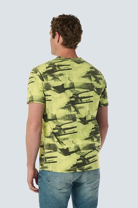 T-SHIRT CREWNECK ALLOVER PRINTED SLUB GARMENT DYED SKY 2