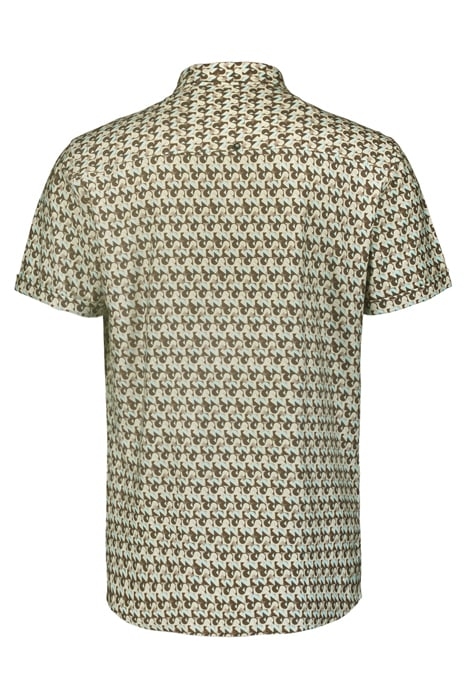 SHIRT SHORT SLEEVE ALLOVER PRINTED BROWN 5