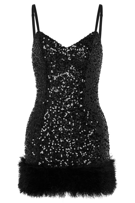 STRETCH DRESS WITH SEQUINS BLACK 3