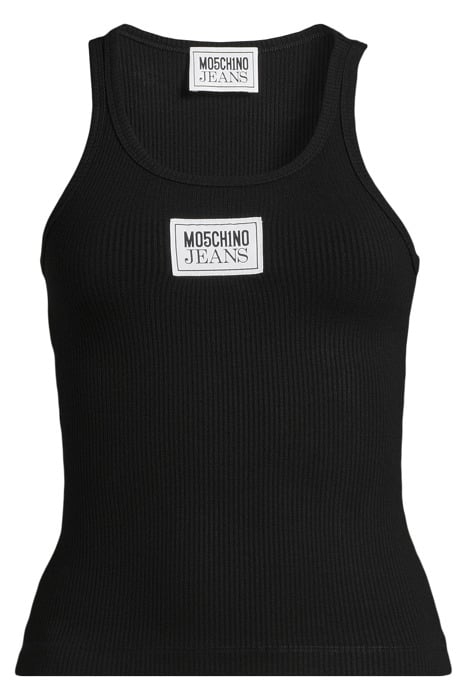 LOGO PATCH COTTON TANK TOP BLACK 3