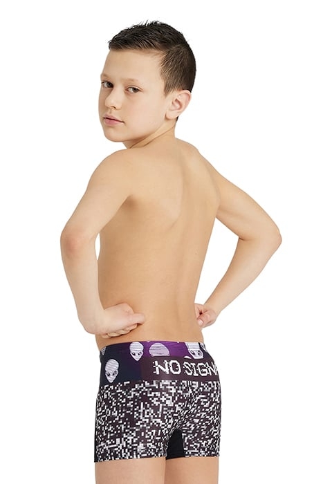 BOY'S CRAZY ARENA SWIM SHORT PLACEMENT BLACK-BLACK MULTI 2