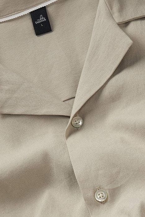 TANNER | STRETCH LINEN CAMP SHIRT NEUTRAL SAND 4