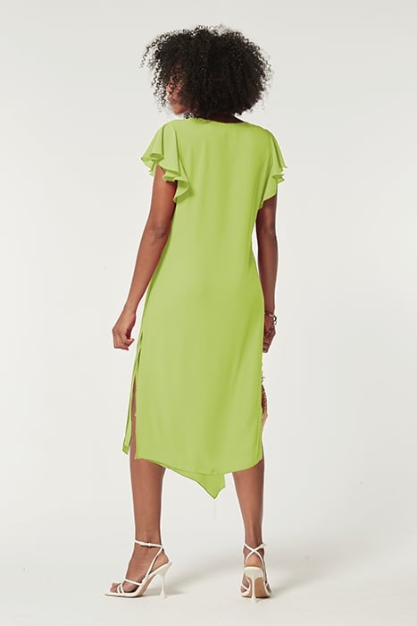 CREPE FABRIC LIMAZ9 DRESS GREEN FLUOR 2
