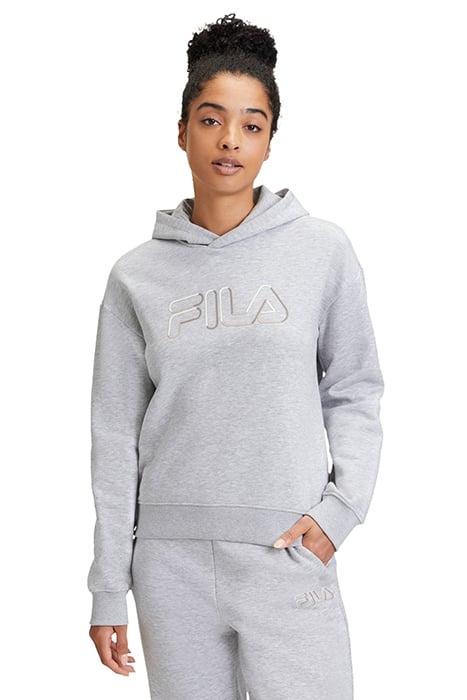 LORCA GRAPHIC HOODY LIGHT GREY MELANGE 1