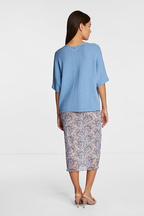 BOXY V-NECK FRENCH BLUE 2