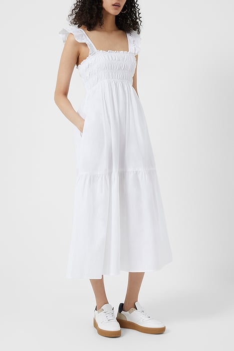 ISLA ORGANIC TIERED SKIRT DRS WHITE 3